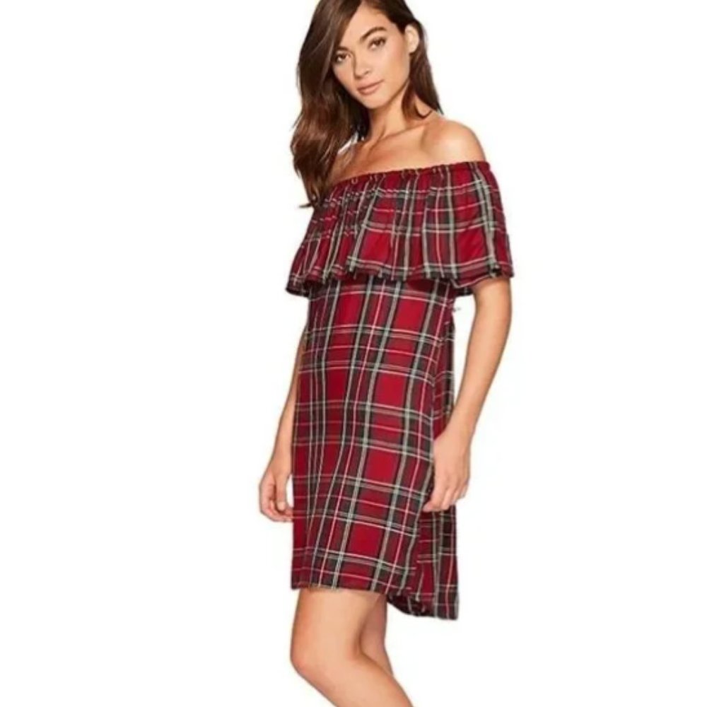 Sanctuary Stella Tartan Red Plaid Dress